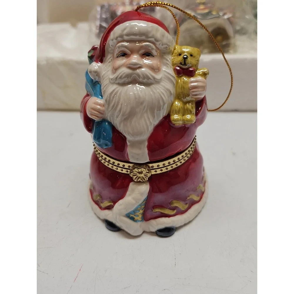 5 Vintage 2005 Mr Christmas Musical Trinket Box Ornaments works! 4